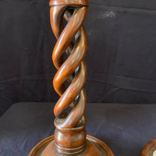 Load image into Gallery viewer, Mahogany Candleholders - open twist
