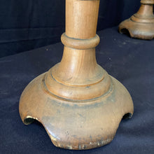 Load image into Gallery viewer, Antique Wood Church Candleholders

