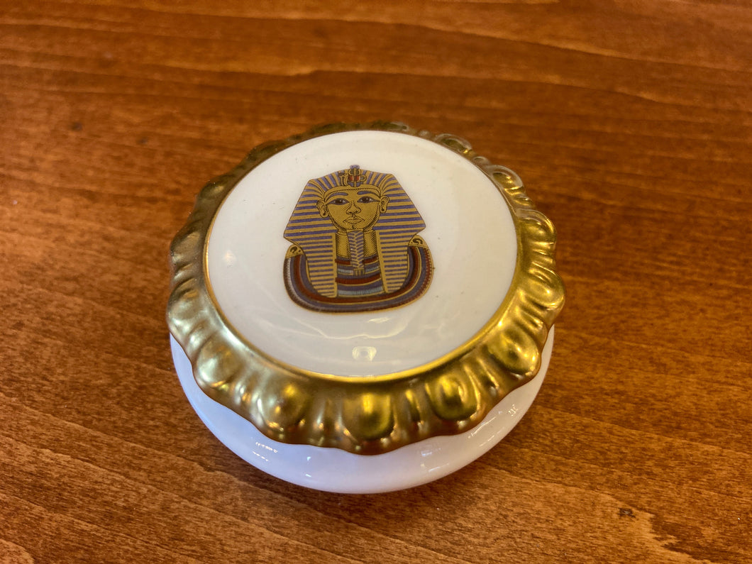 Rare Coalport King Tut Trinket Box